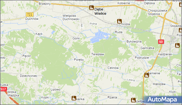 mapa Teresław, Teresław na mapie Targeo