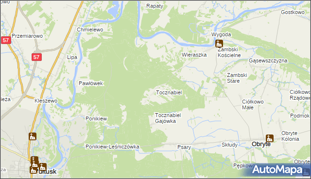 mapa Tocznabiel, Tocznabiel na mapie Targeo