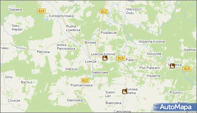 mapa Tomaszówka gmina Sawin, Tomaszówka gmina Sawin na mapie Targeo