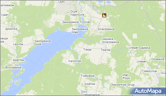 mapa Tresta, Tresta na mapie Targeo