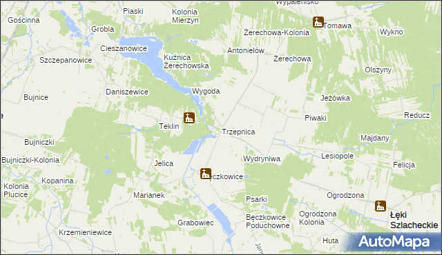 mapa Trzepnica, Trzepnica na mapie Targeo