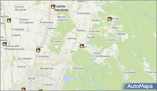mapa Trześń gmina Mielec, Trześń gmina Mielec na mapie Targeo