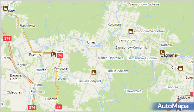 mapa Tumlin-Dąbrówka, Tumlin-Dąbrówka na mapie Targeo