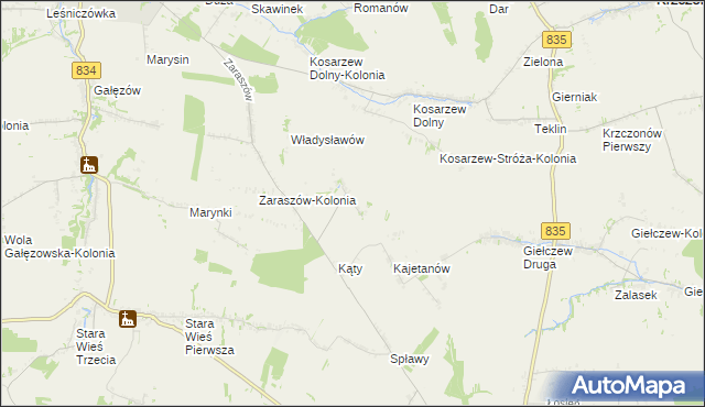 mapa Urszulin gmina Bychawa, Urszulin gmina Bychawa na mapie Targeo