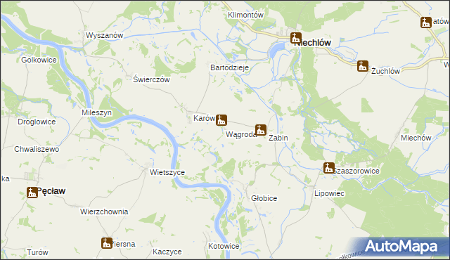 mapa Wągroda, Wągroda na mapie Targeo