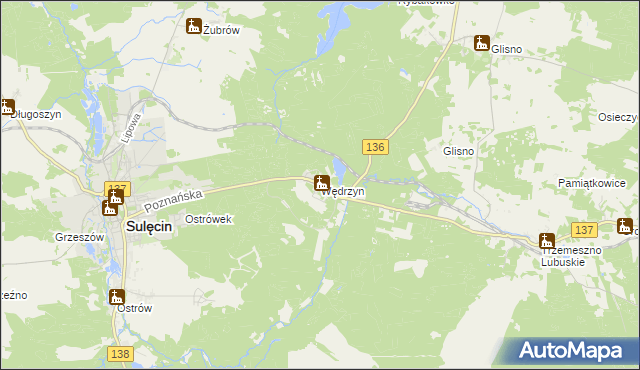 mapa Wędrzyn, Wędrzyn na mapie Targeo