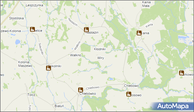 mapa Wiry gmina Stara Dąbrowa, Wiry gmina Stara Dąbrowa na mapie Targeo