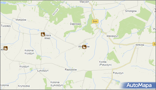 mapa Wiszniów, Wiszniów na mapie Targeo