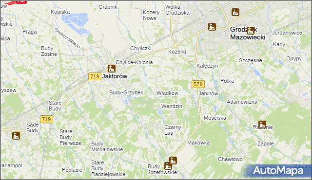 mapa Władków, Władków na mapie Targeo