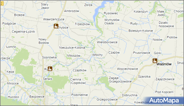 mapa Włochy gmina Nowa Słupia, Włochy gmina Nowa Słupia na mapie Targeo