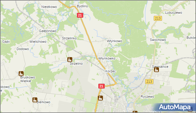 mapa Włynkówko, Włynkówko na mapie Targeo