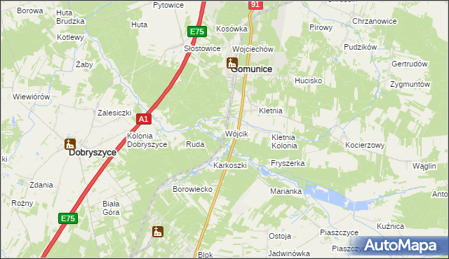 mapa Wójcik, Wójcik na mapie Targeo