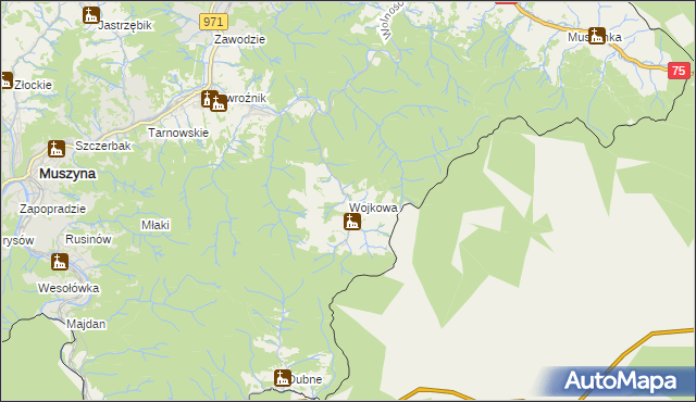 mapa Wojkowa, Wojkowa na mapie Targeo