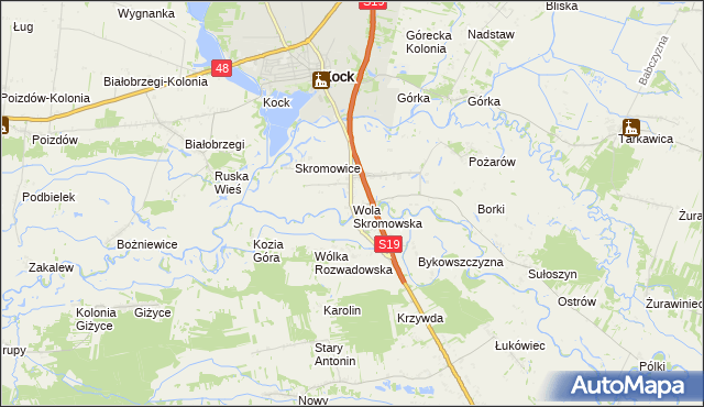 mapa Wola Skromowska, Wola Skromowska na mapie Targeo