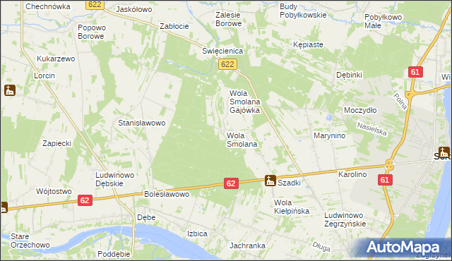mapa Wola Smolana, Wola Smolana na mapie Targeo