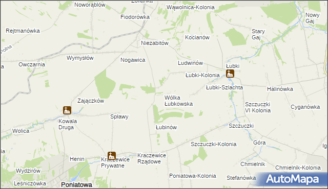 mapa Wólka Łubkowska, Wólka Łubkowska na mapie Targeo