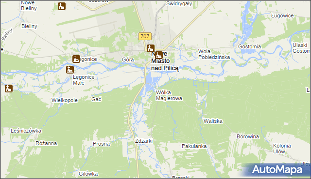 mapa Wólka Magierowa, Wólka Magierowa na mapie Targeo