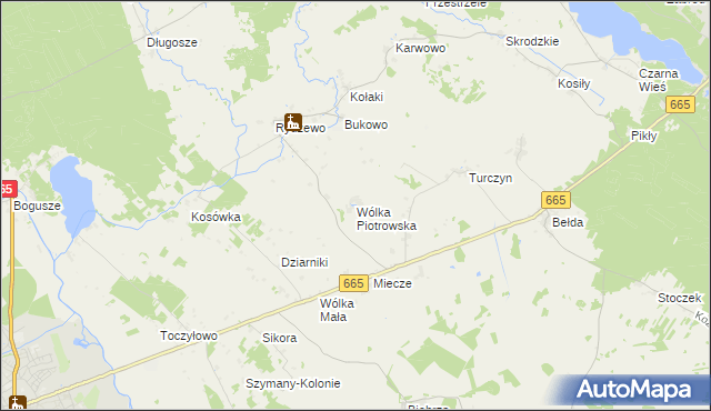 mapa Wólka Piotrowska, Wólka Piotrowska na mapie Targeo