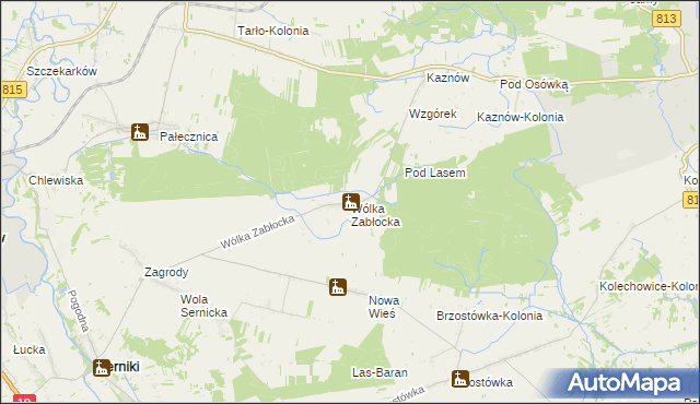 mapa Wólka Zabłocka gmina Serniki, Wólka Zabłocka gmina Serniki na mapie Targeo