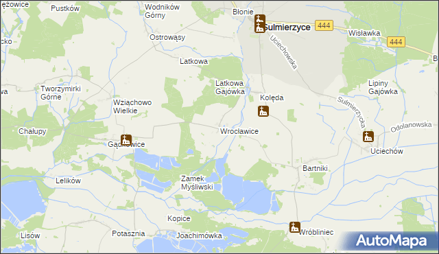 mapa Wrocławice, Wrocławice na mapie Targeo