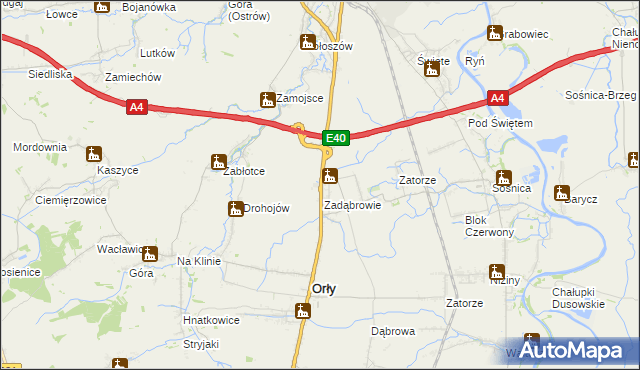 mapa Zadąbrowie gmina Radymno, Zadąbrowie gmina Radymno na mapie Targeo