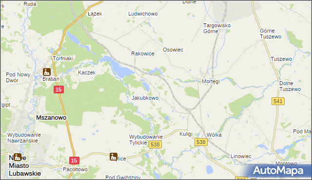 mapa Zajączkowo gmina Grodziczno, Zajączkowo gmina Grodziczno na mapie Targeo