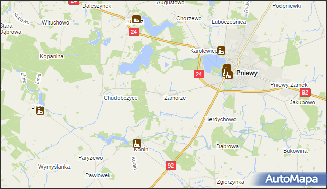 mapa Zamorze, Zamorze na mapie Targeo