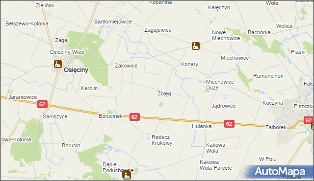 mapa Zblęg, Zblęg na mapie Targeo