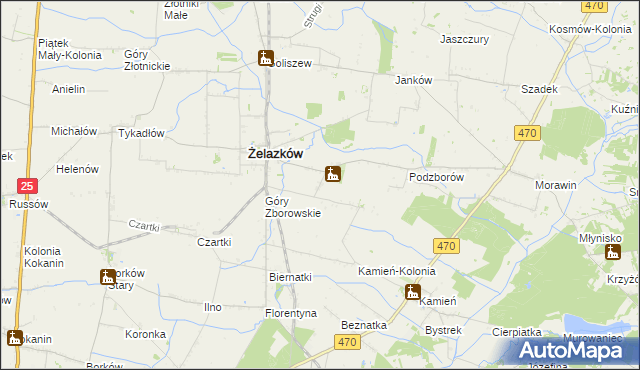 mapa Zborów gmina Żelazków, Zborów gmina Żelazków na mapie Targeo
