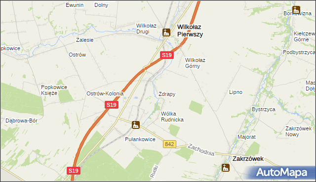 mapa Zdrapy gmina Wilkołaz, Zdrapy gmina Wilkołaz na mapie Targeo