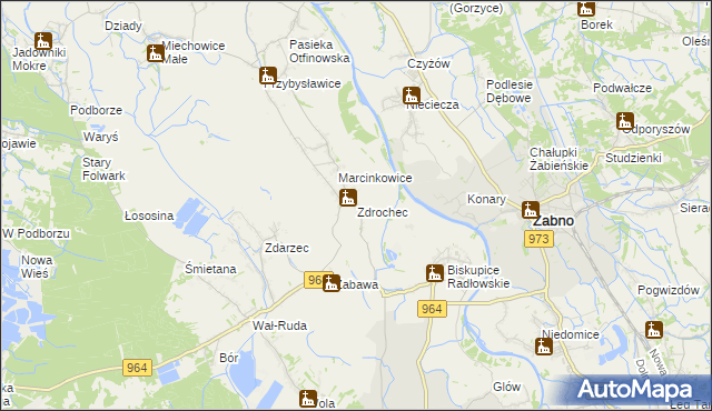 mapa Zdrochec, Zdrochec na mapie Targeo