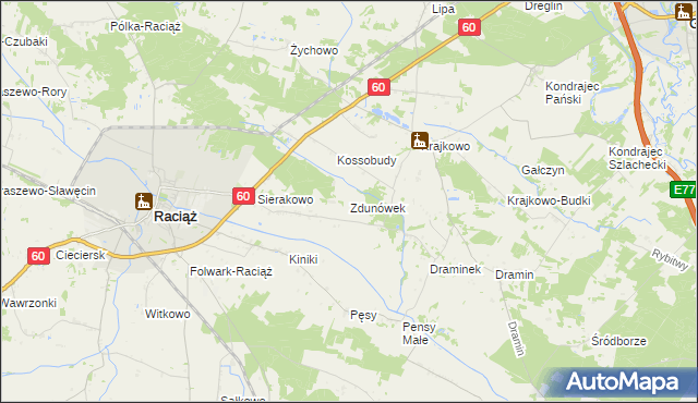 mapa Zdunówek, Zdunówek na mapie Targeo