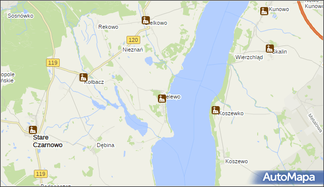 mapa Żelewo, Żelewo na mapie Targeo