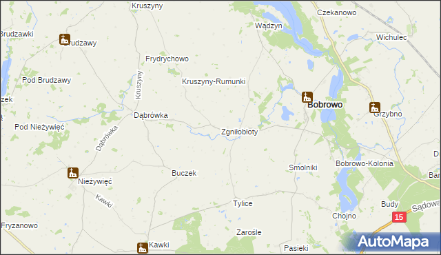 mapa Zgniłobłoty, Zgniłobłoty na mapie Targeo