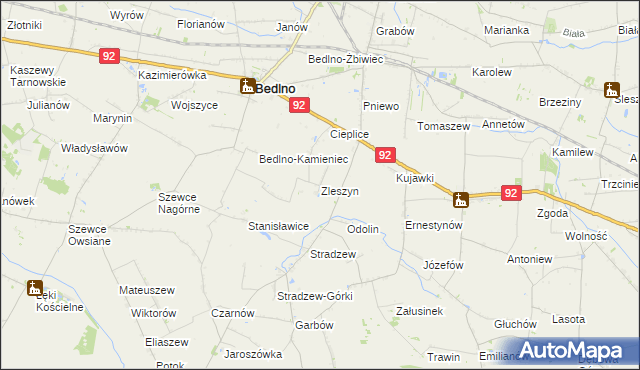 mapa Zleszyn, Zleszyn na mapie Targeo