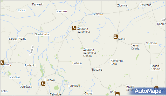 mapa Żuławka Sztumska Osada, Żuławka Sztumska Osada na mapie Targeo