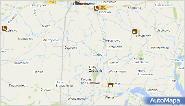 mapa Żużoły, Żużoły na mapie Targeo