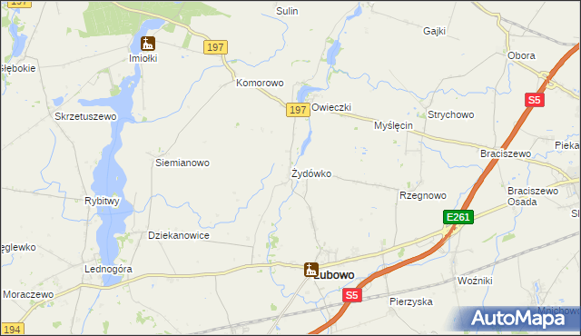 mapa Żydówko, Żydówko na mapie Targeo