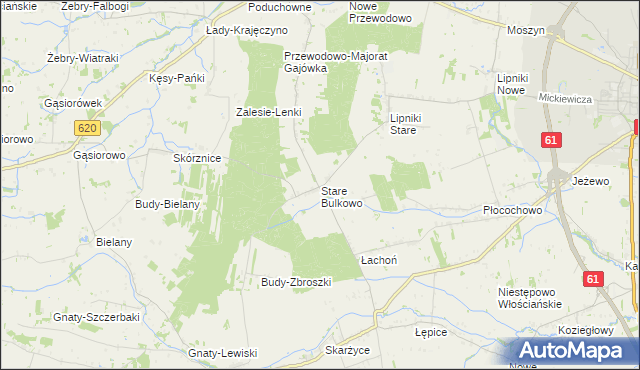 mapa Stare Bulkowo, Stare Bulkowo na mapie Targeo