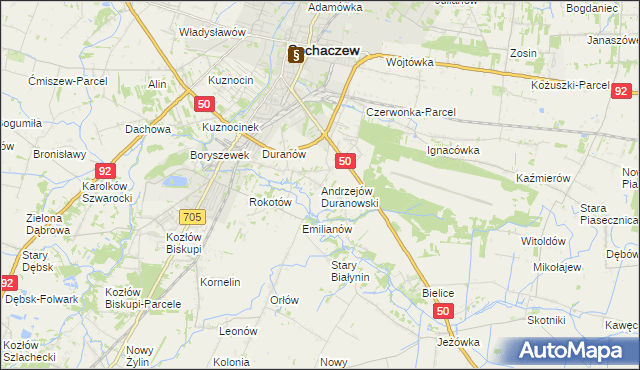 mapa Andrzejów Duranowski, Andrzejów Duranowski na mapie Targeo