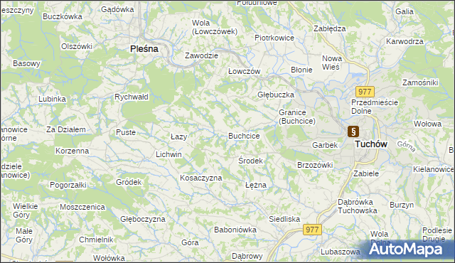 mapa Buchcice, Buchcice na mapie Targeo