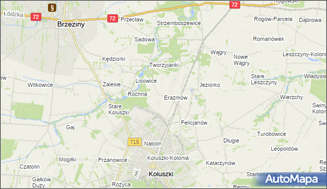 mapa Erazmów, Erazmów na mapie Targeo