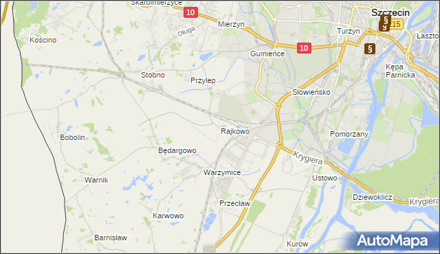 mapa Rajkowo, Rajkowo na mapie Targeo