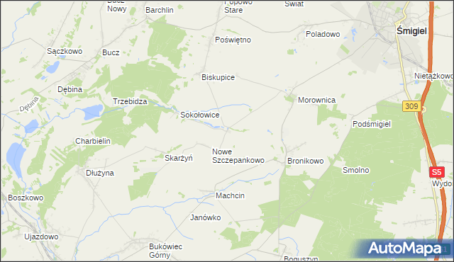 mapa Stare Szczepankowo, Stare Szczepankowo na mapie Targeo