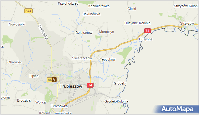 mapa Teptiuków, Teptiuków na mapie Targeo