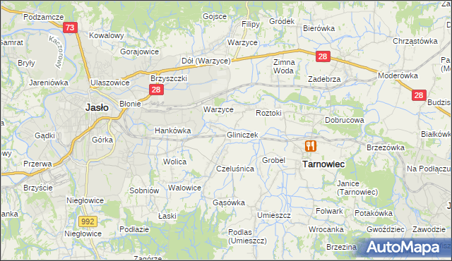 mapa Gliniczek, Gliniczek na mapie Targeo