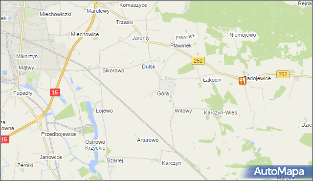 mapa Góra gmina Inowrocław, Góra gmina Inowrocław na mapie Targeo