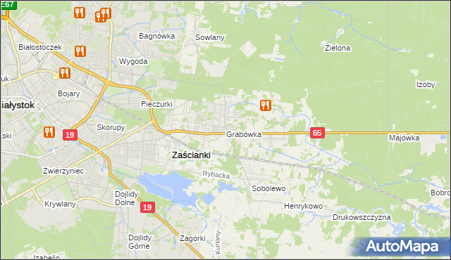 mapa Grabówka gmina Supraśl, Grabówka gmina Supraśl na mapie Targeo
