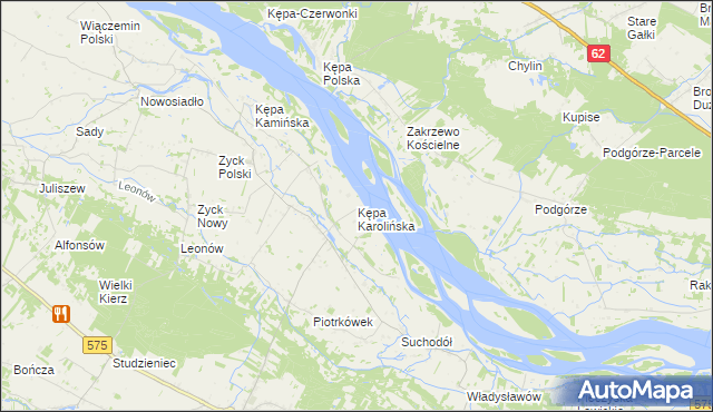 mapa Kępa Karolińska, Kępa Karolińska na mapie Targeo