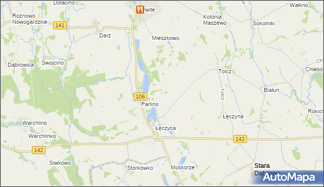 mapa Łęczówka, Łęczówka na mapie Targeo